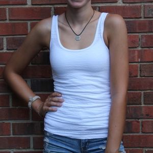 Crochet Design White Tank Top